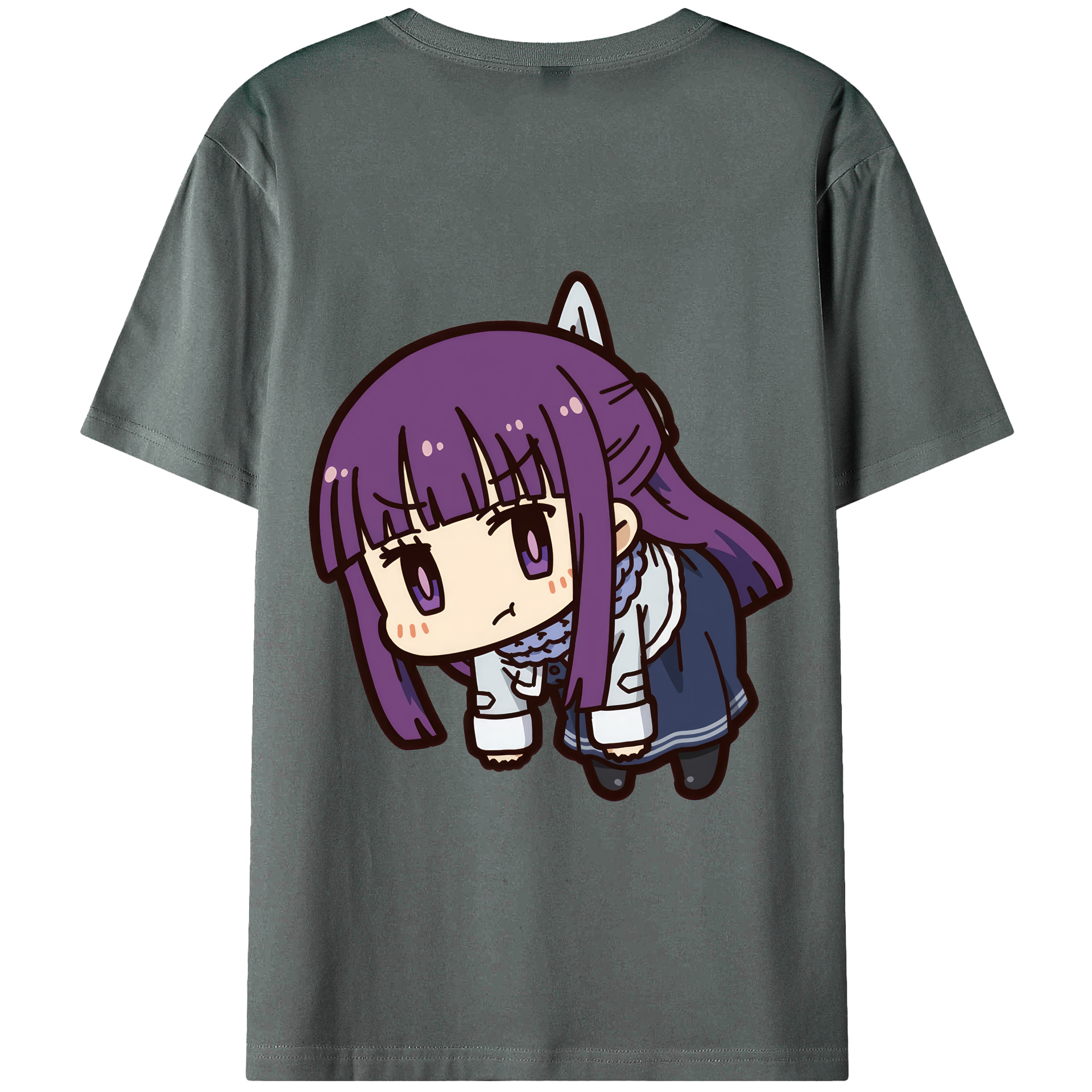 （画像用） 葬送のフリーレン Frieren 綿100％半袖Tシャツ（背面プリント）